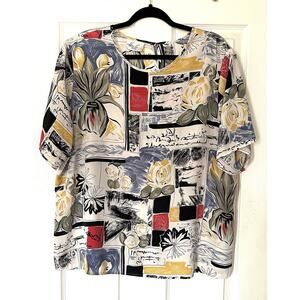Kathie Lee Pluse Colorful Blouse